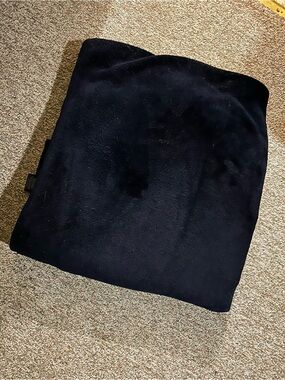 Ralph Lauren Navy Blue Plush Throw Cover
